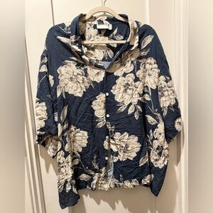 ASOS Oversize Navy Floral Men's Shirt